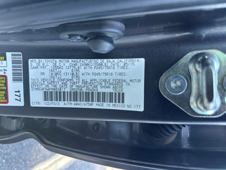 2015 Toyota Tacoma Base V6 (A5)
