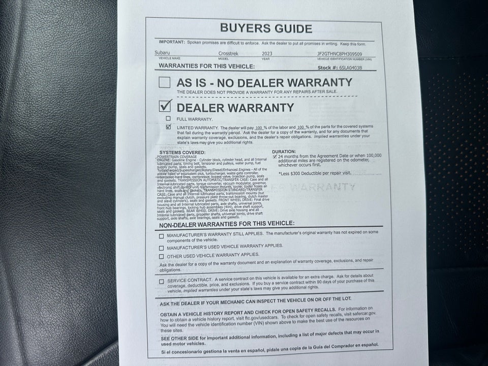 2023 Subaru Crosstrek Limited