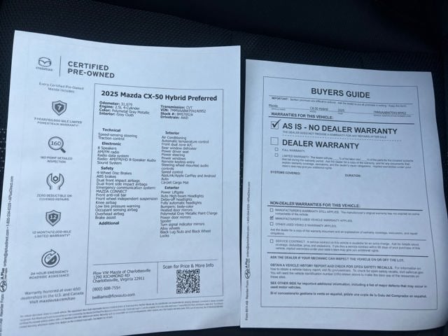 2025 Mazda Mazda CX-50 Hybrid Preferred Package