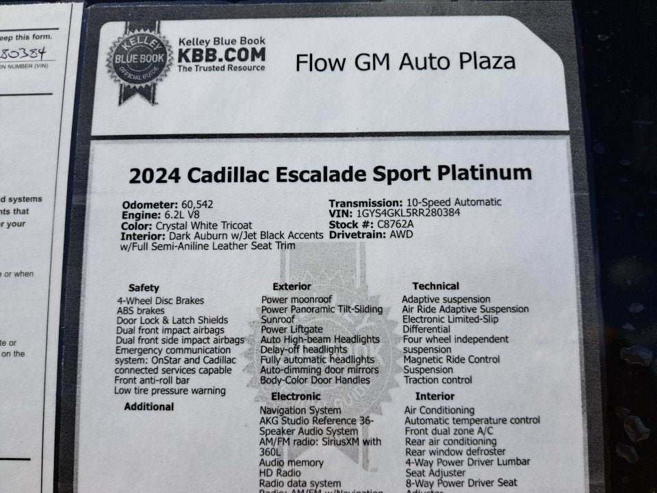 2024 Cadillac Escalade Sport Platinum