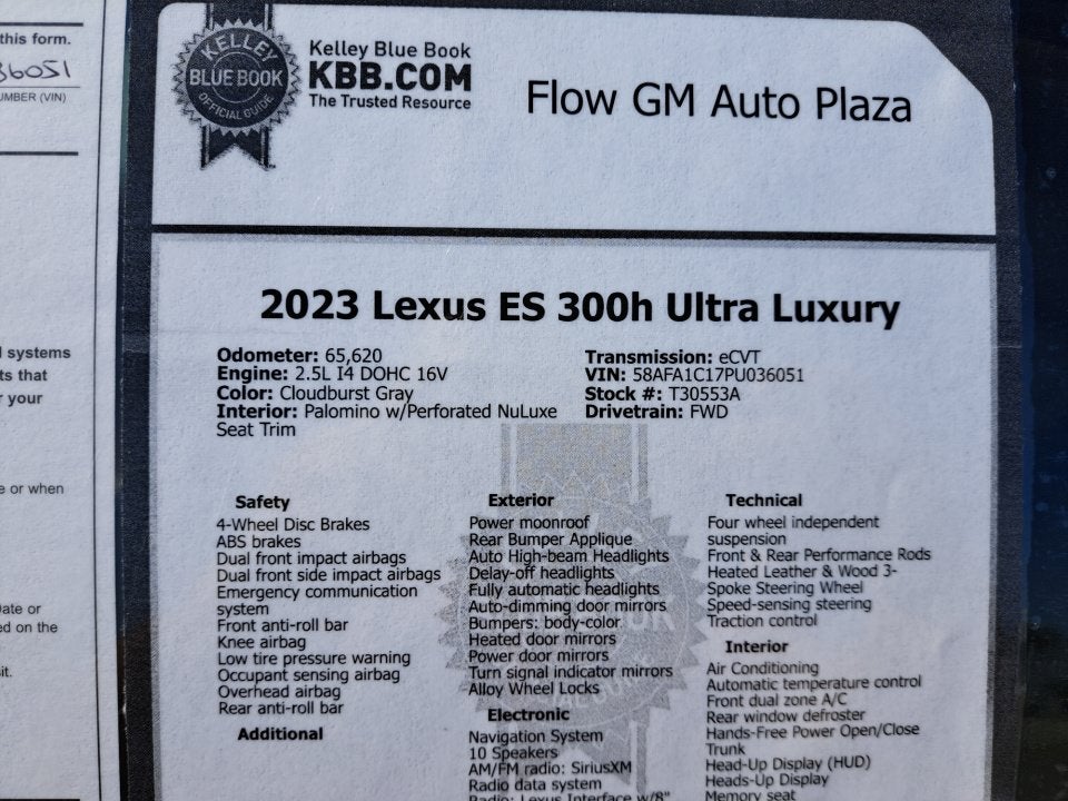 2023 Lexus ES 300h Ultra Luxury